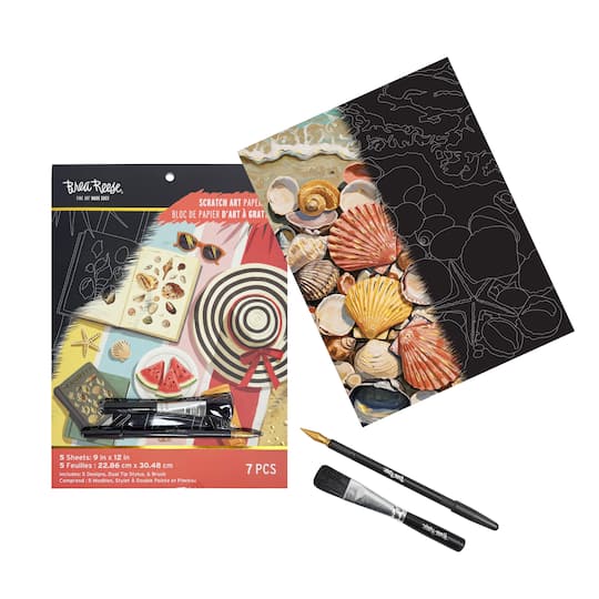 Brea Reese® 9" x 12" Beach Vibes Scratch Art Paper Pad